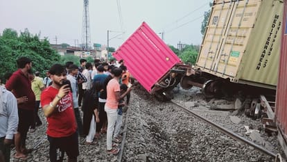 Amroha Rail Accident: 10 coaches overturned one after the other, goods train and track completely damaged