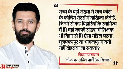 Bihar News: Chirag Paswan reactions on state development, crime and bridges collapsed in different districts