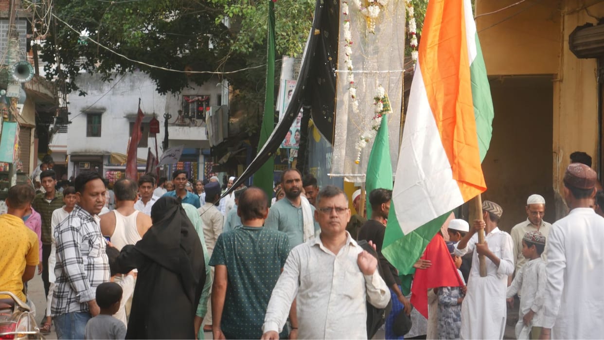 Hussain Teej was celebrated Alam and Duldul processions were taken out Fatiha recited in homes