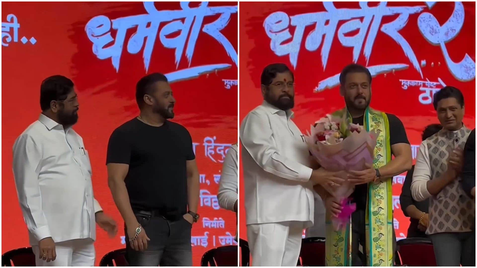Sikandar Actor Salman khan and other bollywood stars at Dharamveer 2 Trailer launch Event