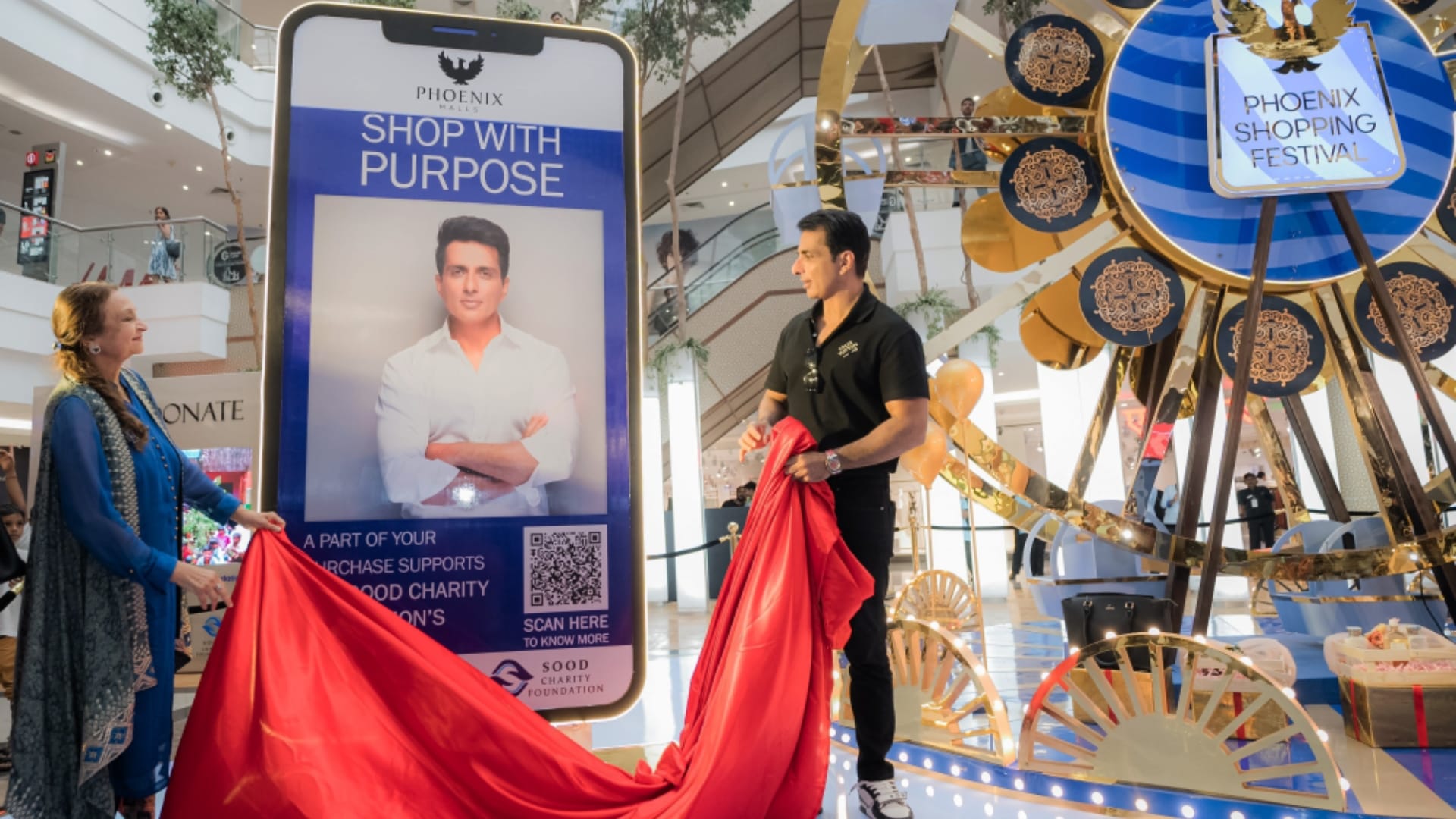 Sonu Sood Two hundred children got a chance to spend day with actor campaign to link charity with shopping