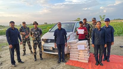 Bihar News: SSB arrested Chhapra smuggler from Sitamarhi Nepal border, recovered ganja worth 4 lakhs and car