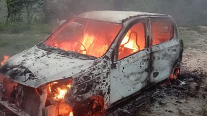 Mandi News Family members angry with inter-religious marriage burnt the car police registered a case