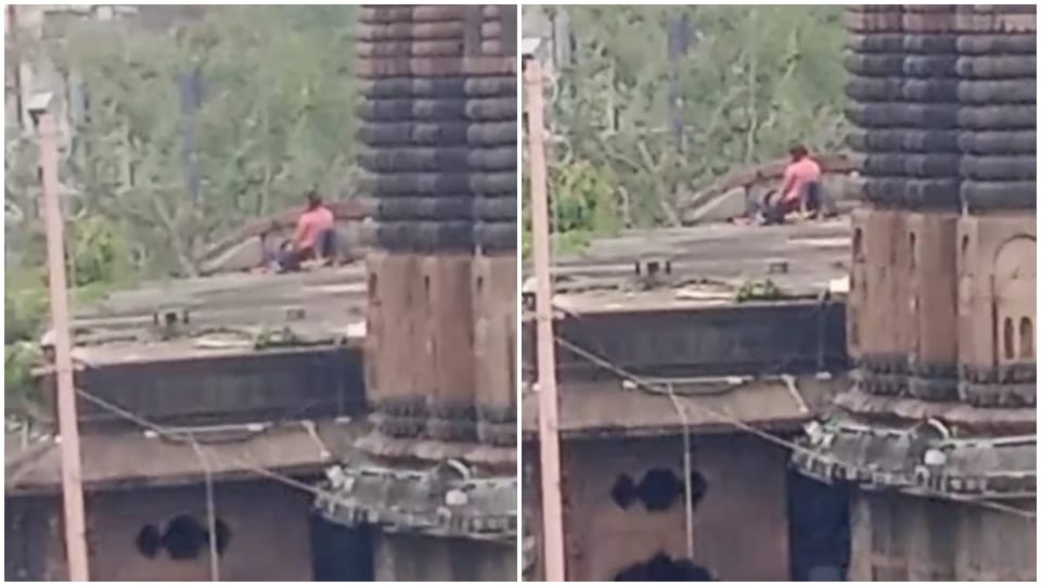 Indore News Boyfriend and Girlfriend Krishna Pura Chhatri Roof Viral Video on Social Media People Made