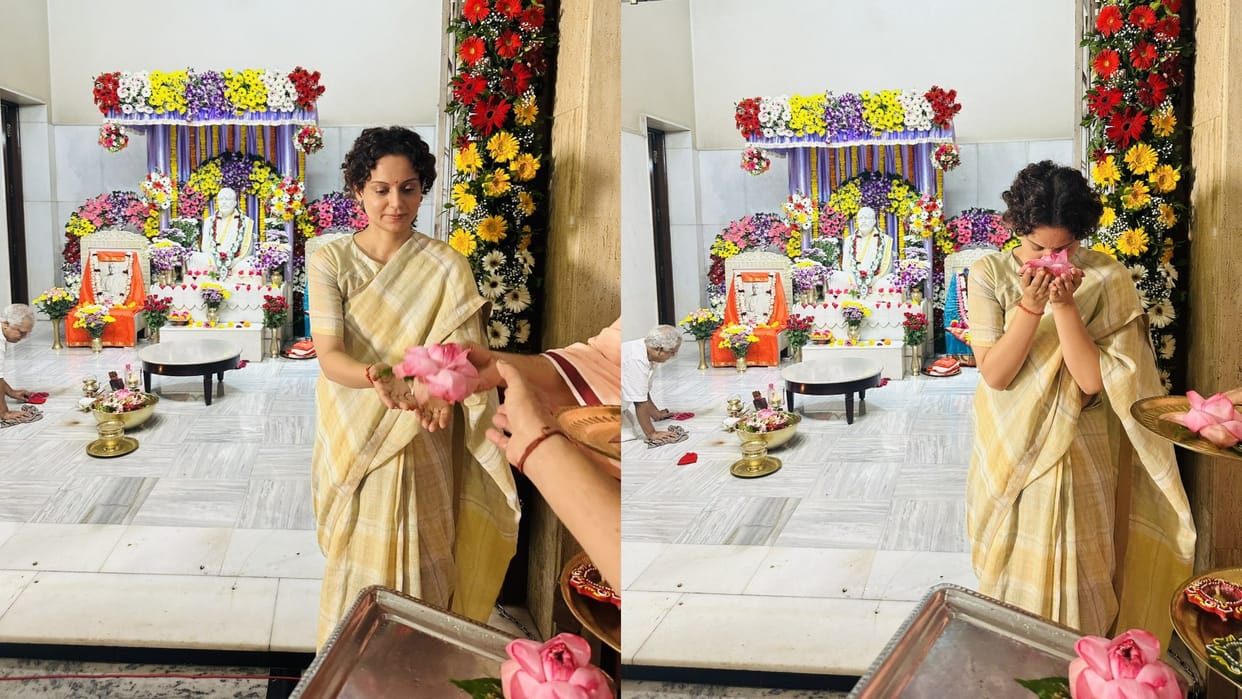 Kangana ranaut Shares photos of ramakrishna math wished everyone on guru purnima