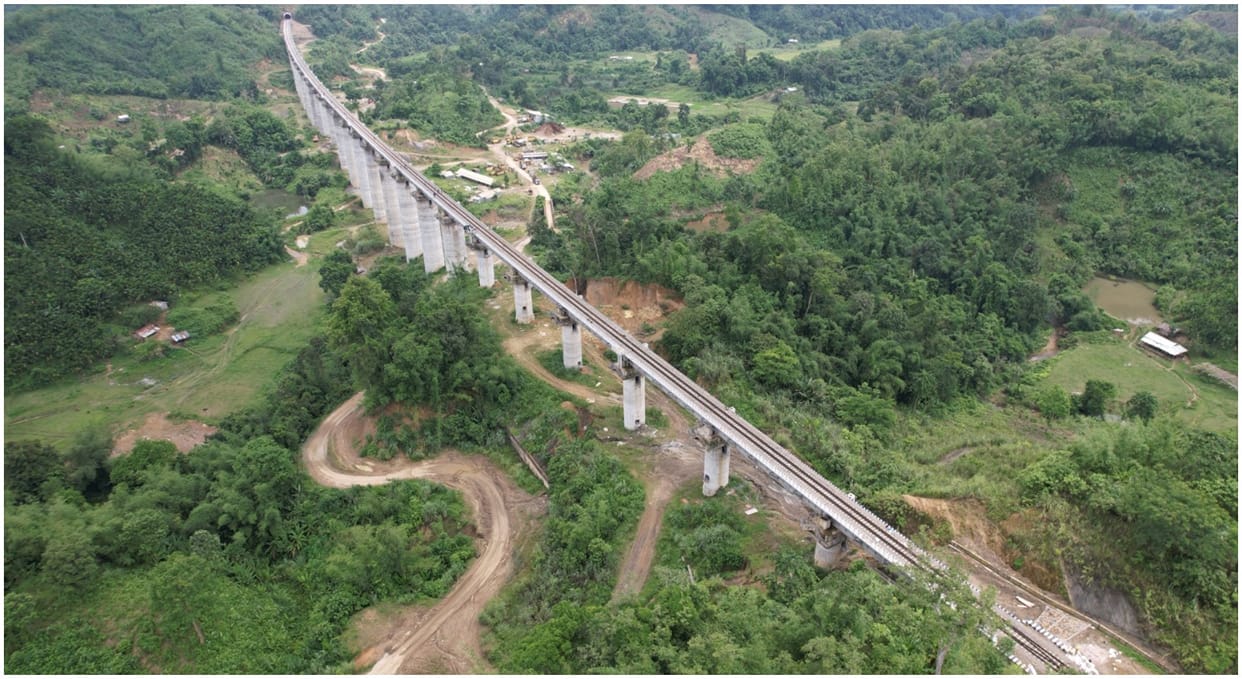 Mizoram Bhairabi Sairang Railway Project ongoing pillar heightened more than 42 metre from Qutub Minar news an