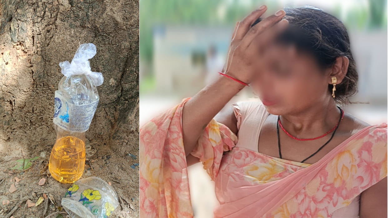 A woman who came to Gorakhpur police station tried to set herself on fire by sprinkling petrol on herself