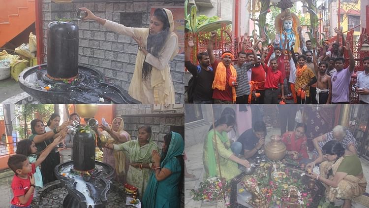 शिवमय हुआ मुरादाबाद: जलाभिषेक के लिए मंदिर पहुंचे कांवड़िये, बम भोले की गूंज... तस्वीरें में देखें भक्ति