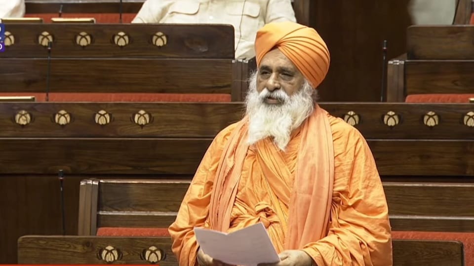 Rajya Sabha Monsoon Session MP Sant Seechewal raised the issue of crop rotation of Punjab