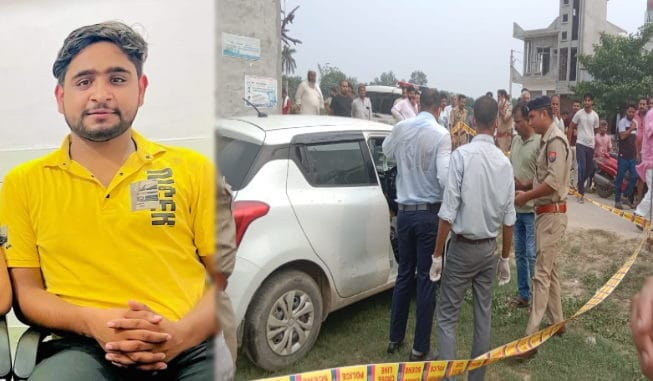Murder or suicide: man found  dead in the car in shamli after he was missing from night