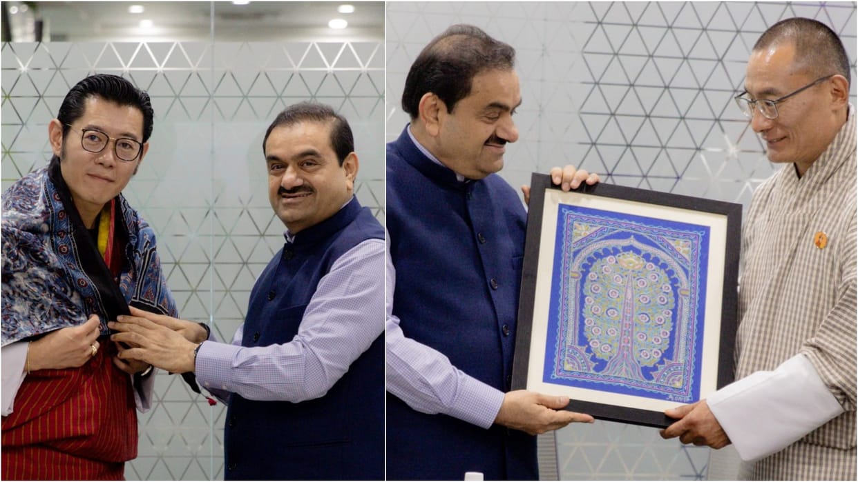 Bhutan King and PM India Visit meeting with Gautam Adani in Gujarat Mundra news in hindi