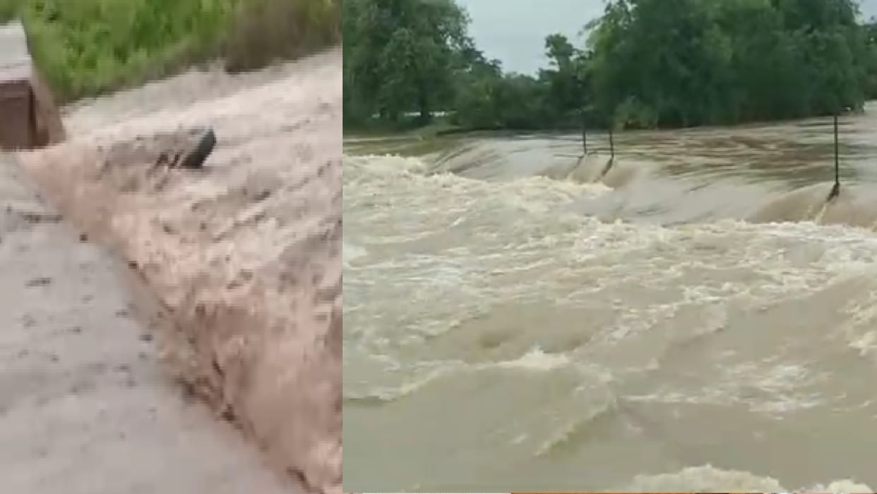 CG Weather News: Heavy rain rivers and streams in many districts are in spate, flood situation