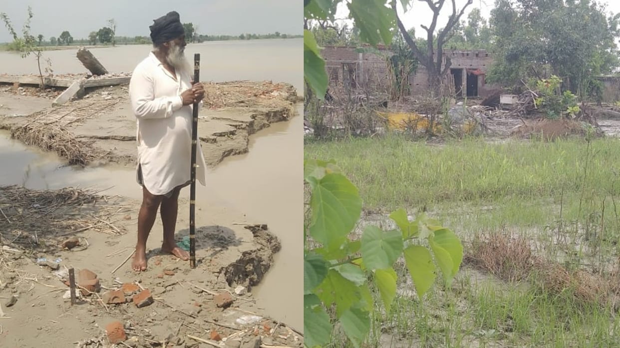 flood-affected village sindhiya in Lakhimpur Kheri