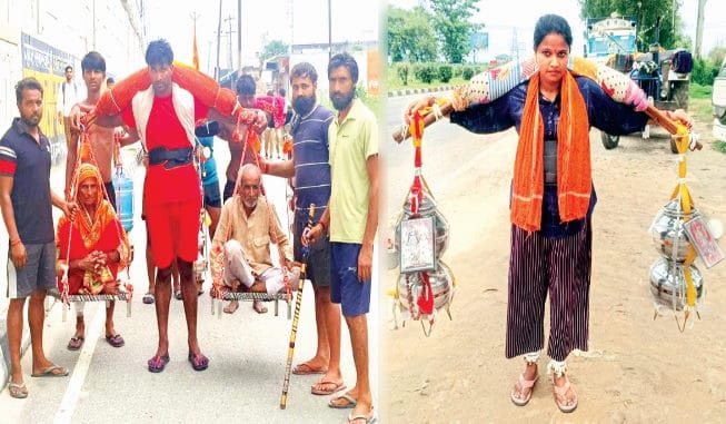 Kanwar Yatra: Daughter brings 30 liters of Gangajal for her ailing mother, son becomes  Shravan  for her pare