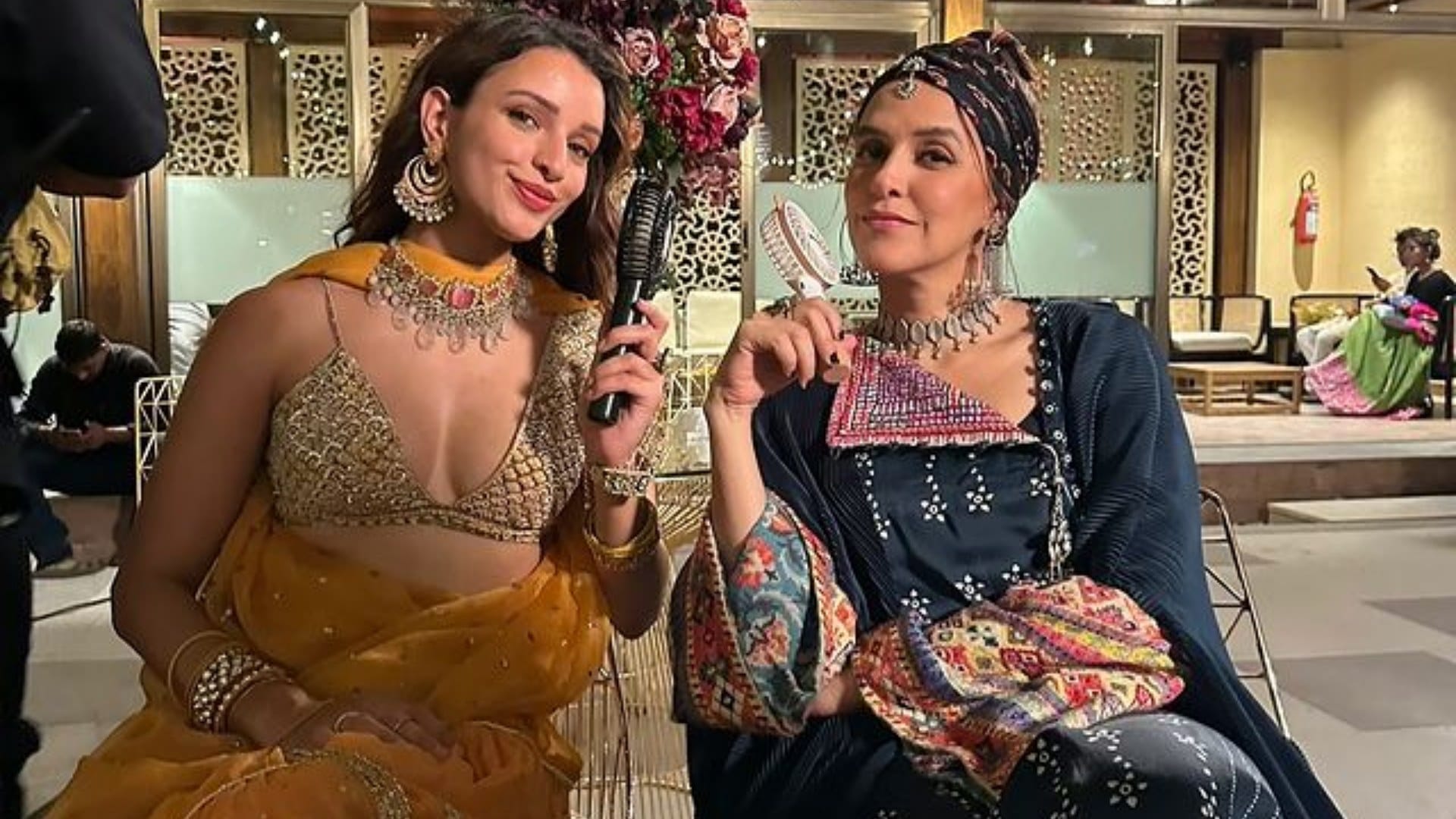 Neha Dhupia shared unseen pictures from the sets of Bad Newz see actress latest post here
