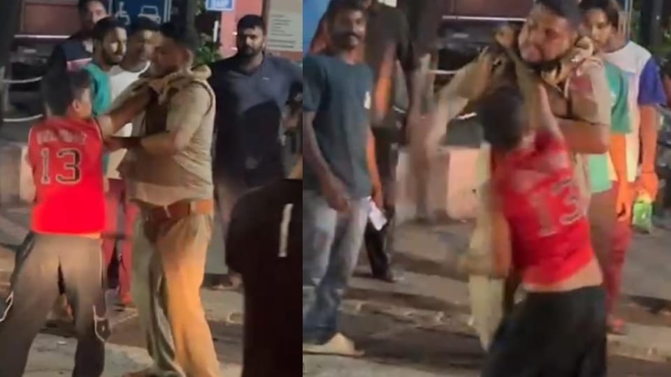 Clash between police ASI and three youth in Pathankot Civil Hospital one accused arrested video viral