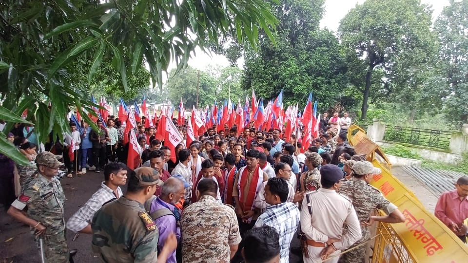 AISF submitted memorandum to collector regarding 26 point demands in Sukma