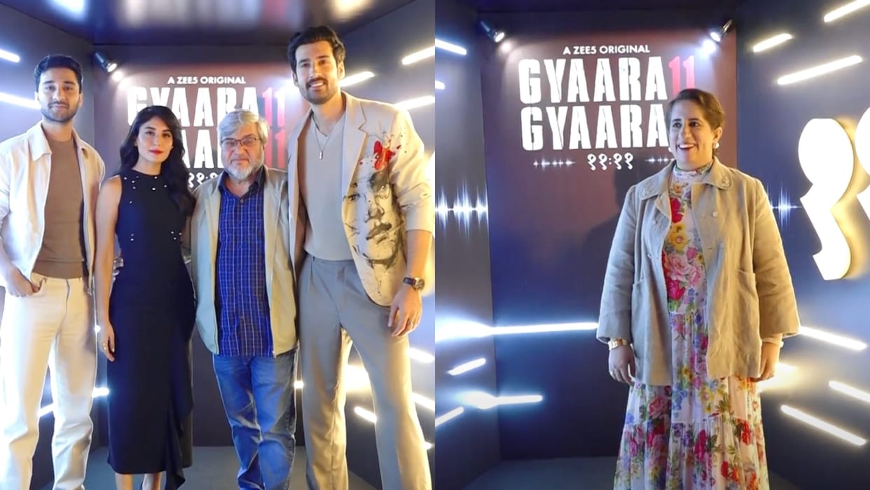Kritika Kamra Raghav Juyal Dhairya Karwa Guneet Monga spotted at Gyaarah Gyaarah Trailer Launch