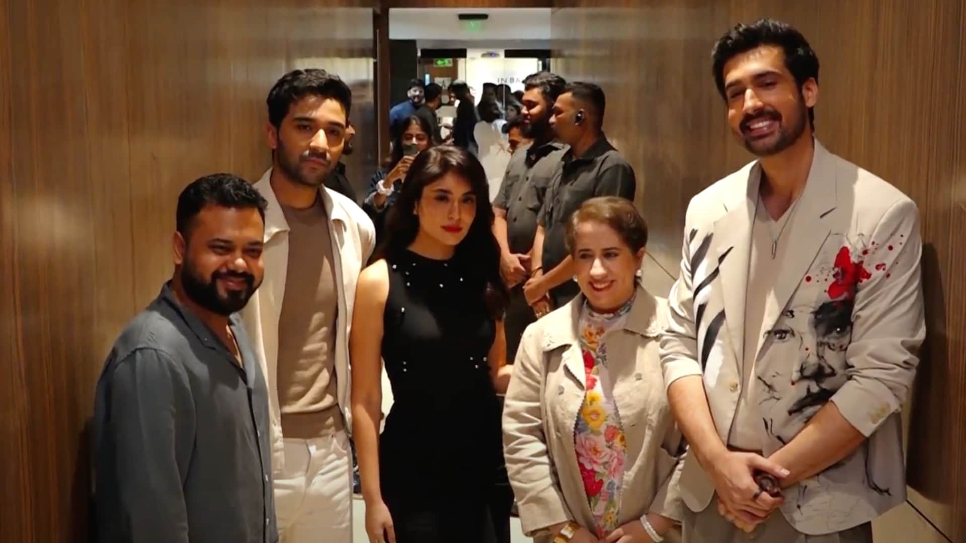Kritika Kamra Raghav Juyal Dhairya Karwa Guneet Monga spotted at Gyaarah Gyaarah Trailer Launch