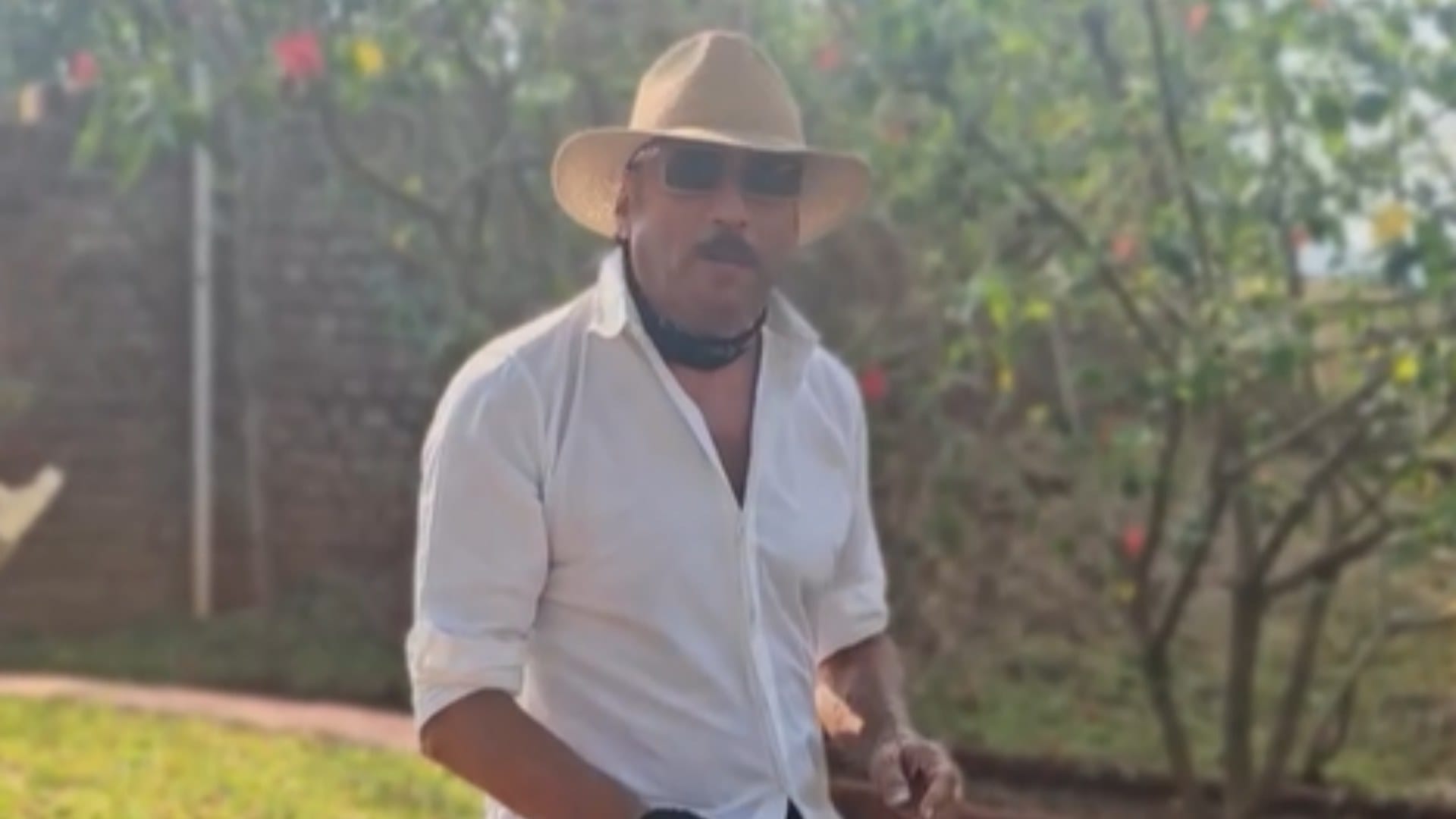Singham 3 actor Jackie Shroff salutes the hard work of the person working in heavy wind and rain