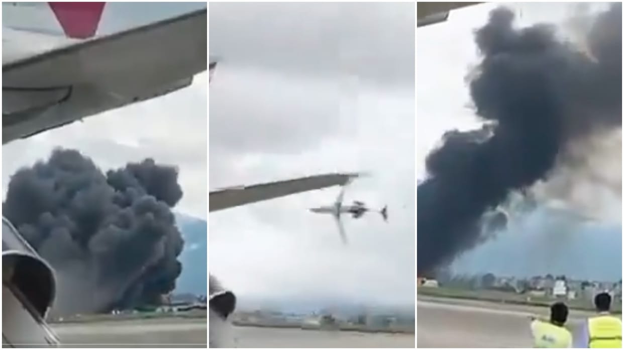 Nepal Plane Accident Videos Show The Exact Moment Saurya Airlines Flight Crashed