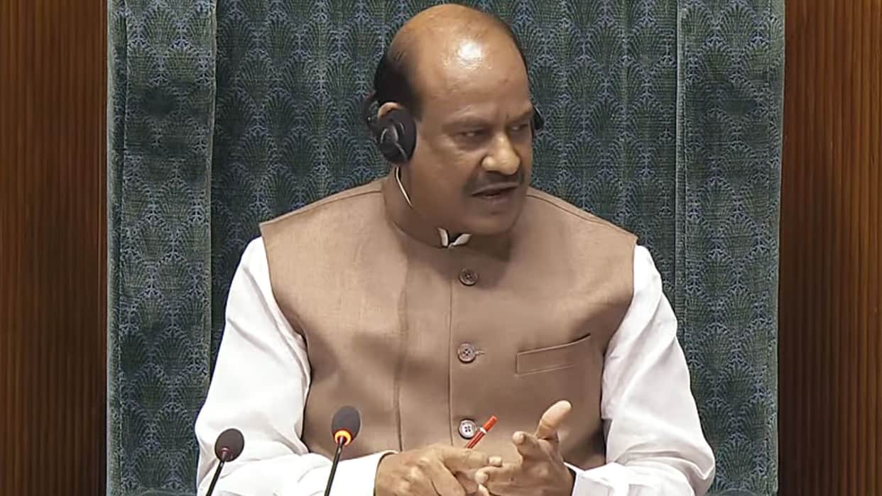 Lok Sabha Speaker Om Birla reprimanded MP for talking in loksabha Finance Minister presented Economic Survey