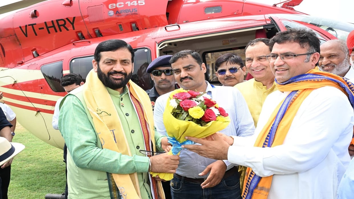 CM Nayab Saini reached Fatehabad, Inauguration and foundation stone laying of 225 crore development projects