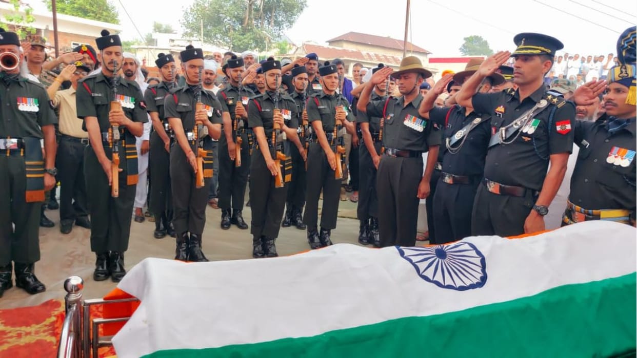 Martyr Dilwar Khan Funeral Martyr Dilwar Khan buried with state honors
