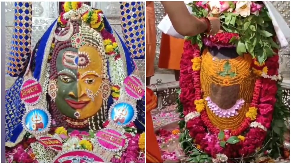 This is how Baba Mahakal was decorated in Bhasmarti with sandalwood