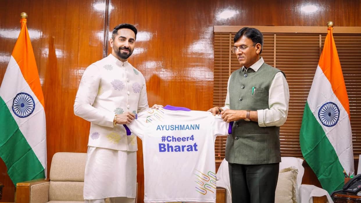 Sports Minister Mansukh Mandaviya & Ayushmann Khurrana urge the nation to cheer Team India at Paris Olympics