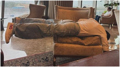 Neha Dhupia and Angad Bedi flight delay 7 hour actress shares photos from airport says The many moods