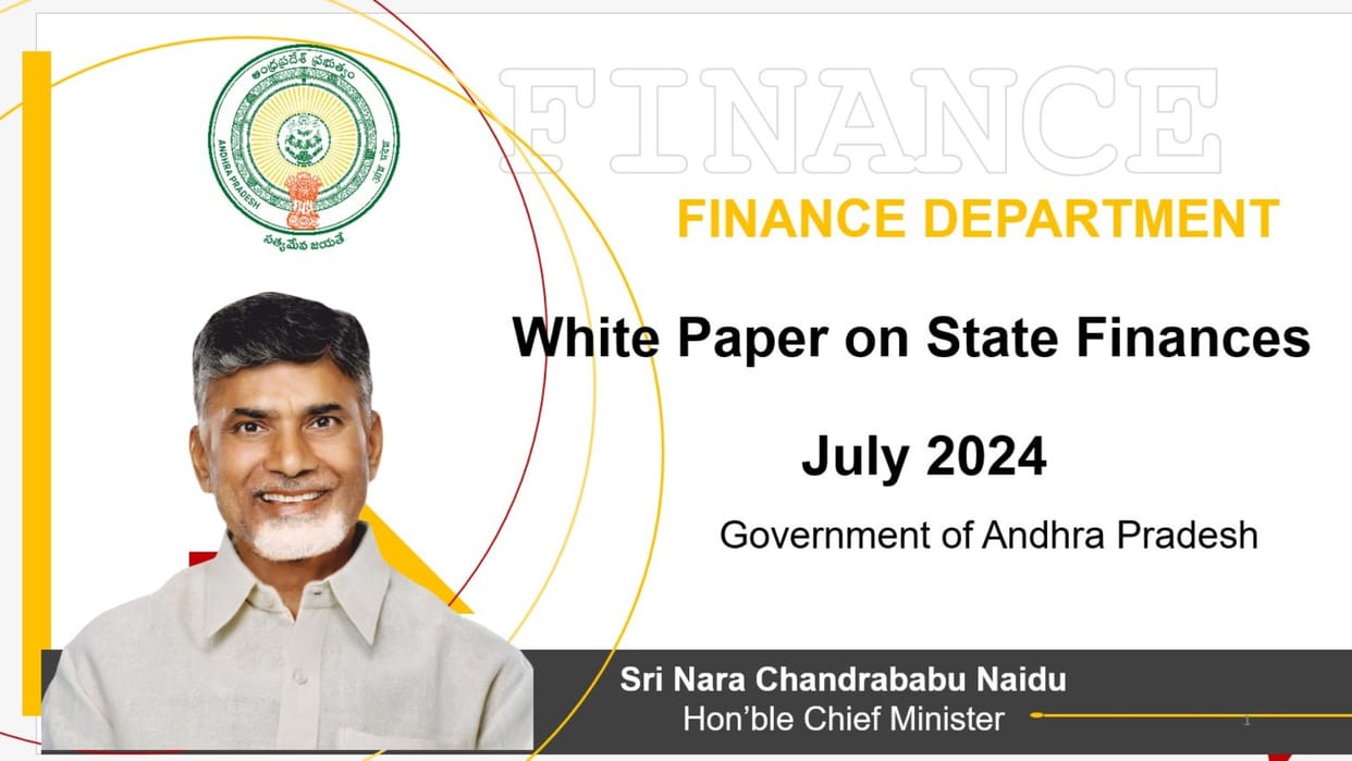 Andhra Pradesh's Chandrababu government releases white paper on state finances