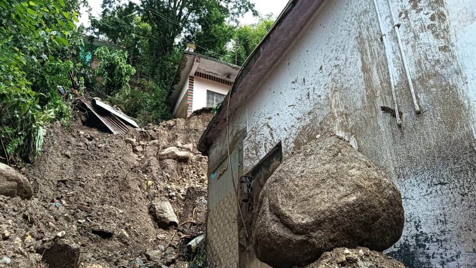 Uttarakhand rainfall Chamoli Sewer water enters village breaking walls of two houses Photo