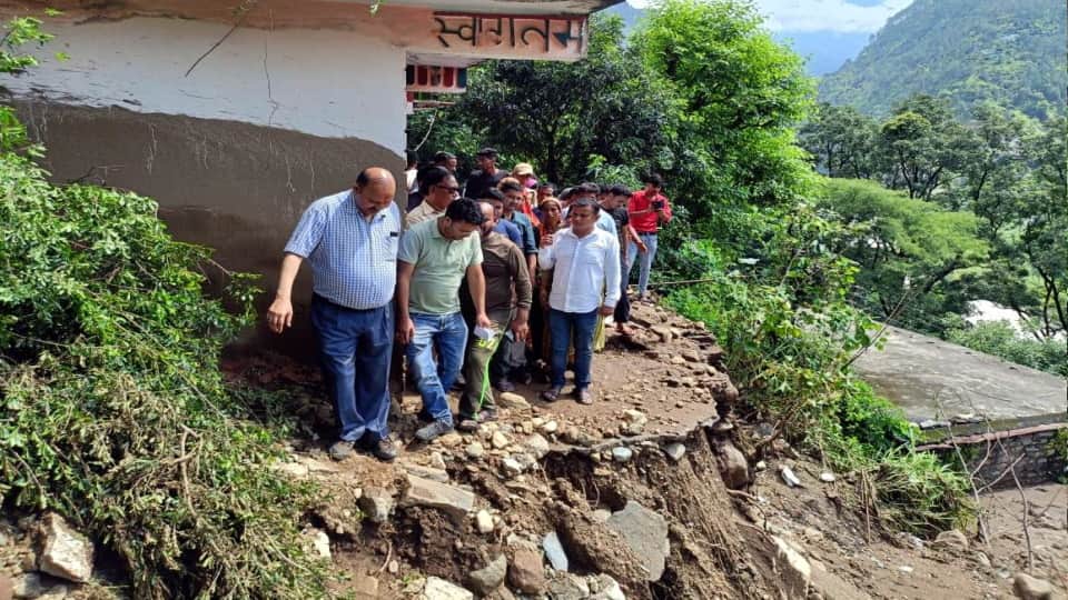Uttarakhand rainfall Chamoli Sewer water enters village breaking walls of two houses Photo