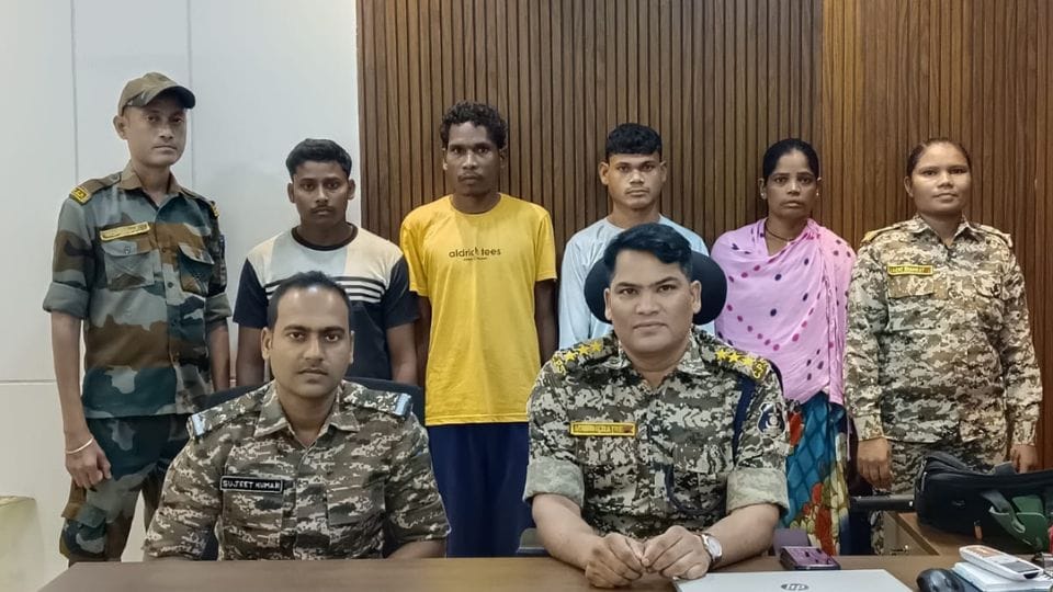 Four Naxalites including a woman Naxalite surrendered in Sukma