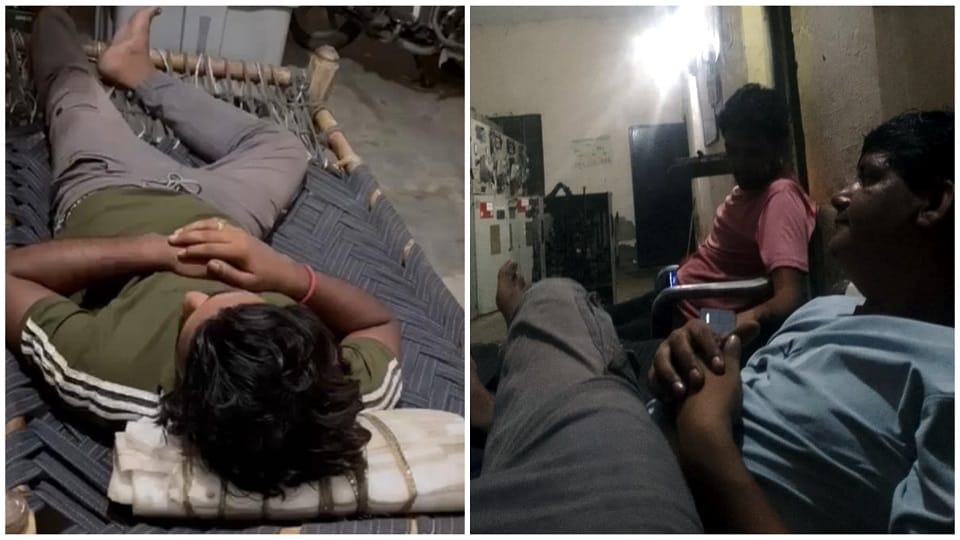 Electricity supply cut off in ten areas youth slept comfortably inside feeder anger among people