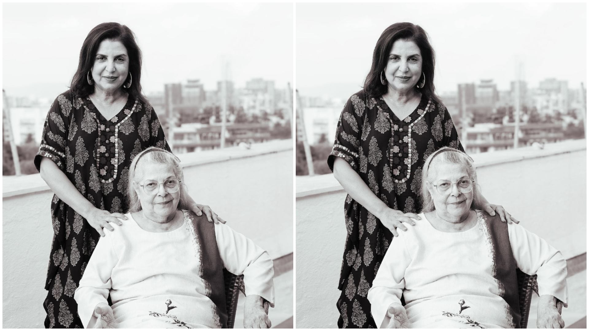 Rani mukerji sanjay kapoor bhushan kumar reached farah khan house after Her Mother menaka irani passes away