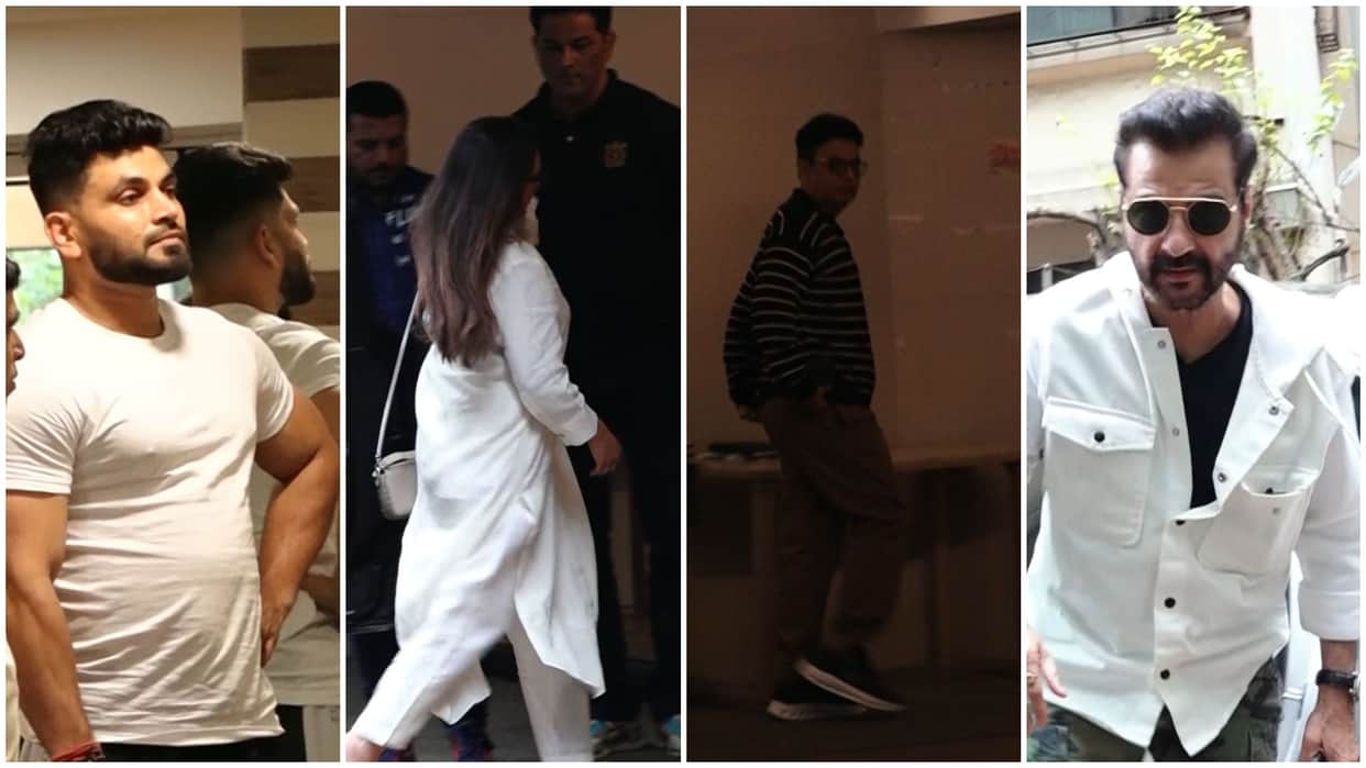 Rani mukerji sanjay kapoor bhushan kumar reached farah khan house after Her Mother menaka irani passes away