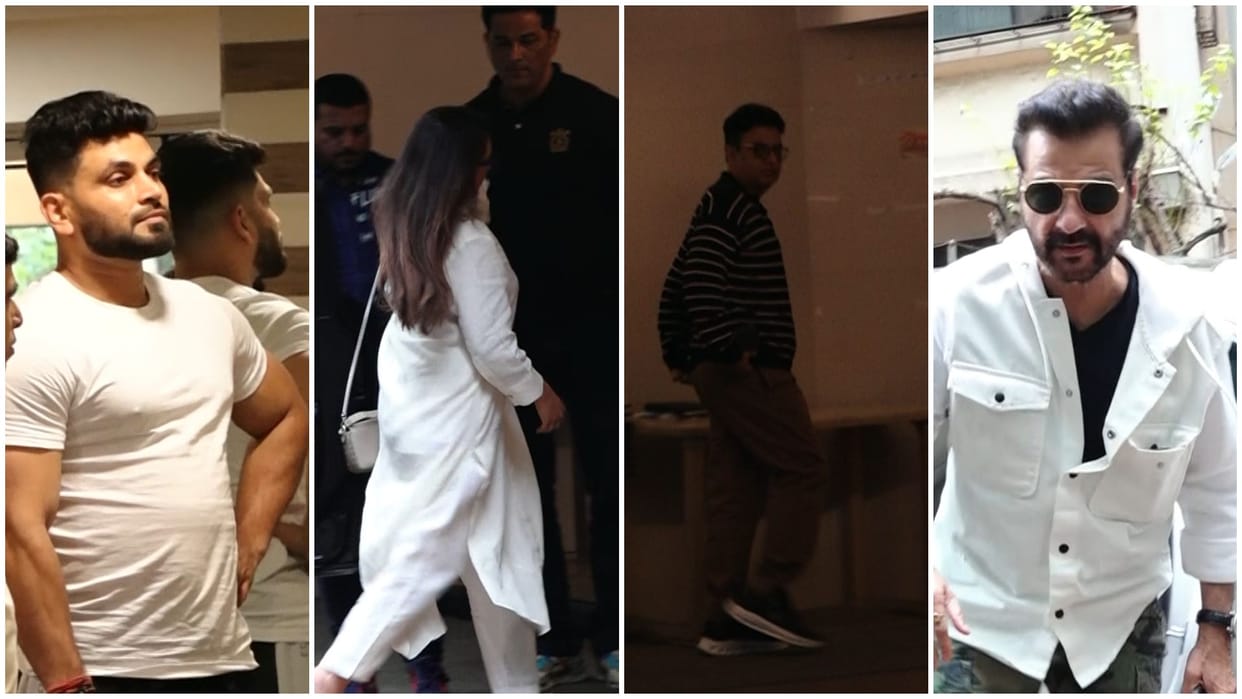Rani mukerji sanjay kapoor bhushan kumar reached farah khan house after Her Mother menaka irani passes away