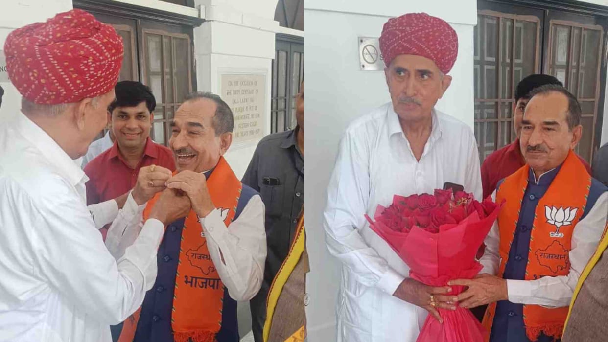 Sirohi: MP Lumbaram Choudhary congratulated the newly appointed state president Madan Rathod