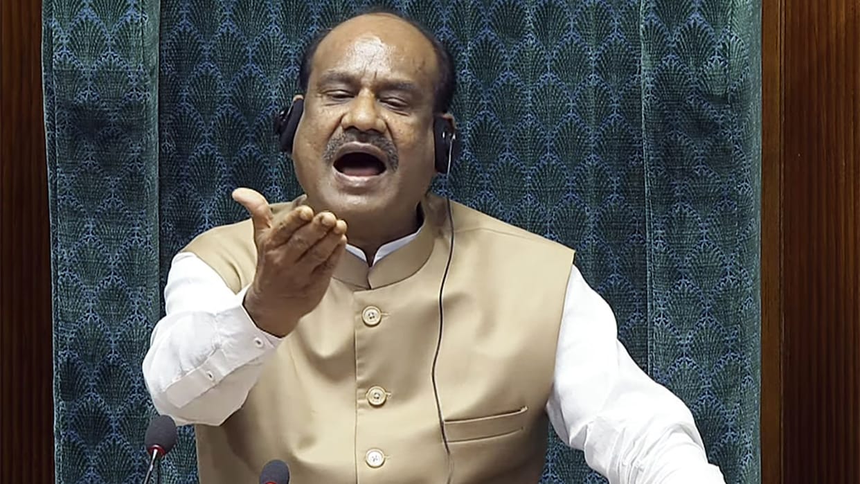 Speaker Birla reprimands minister for keeping hand in pocket while speaking