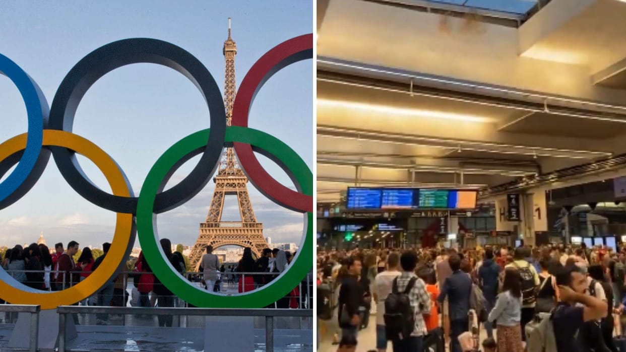 France high speed rail network hit arson attacks sabotage paris olympics opening ceremony disrupt traffic