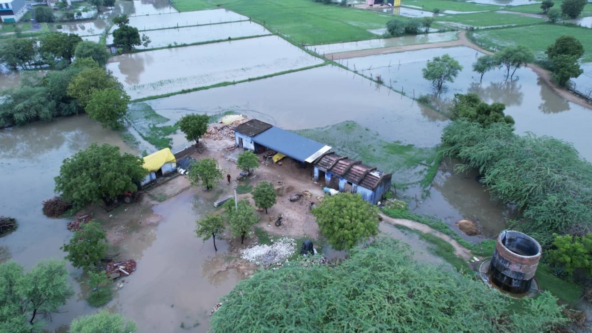 Flood situation in Dausa Rajasthan see scene in exclusive drone pictures
