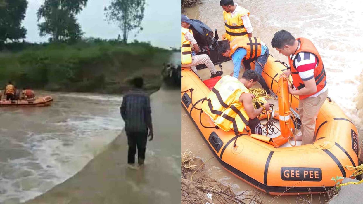 Maihar News: Three youths swept away in the strong current of the river, one missing