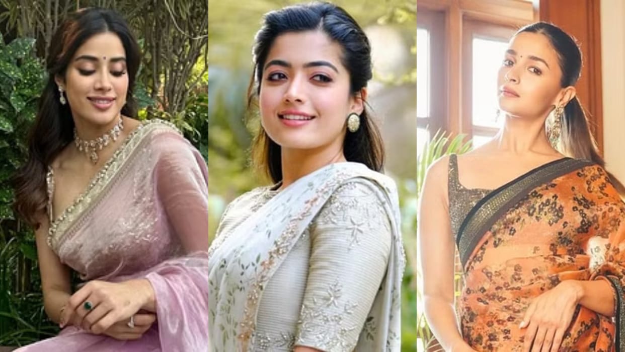 Trendy simple and beautiful Hair Style For Saree