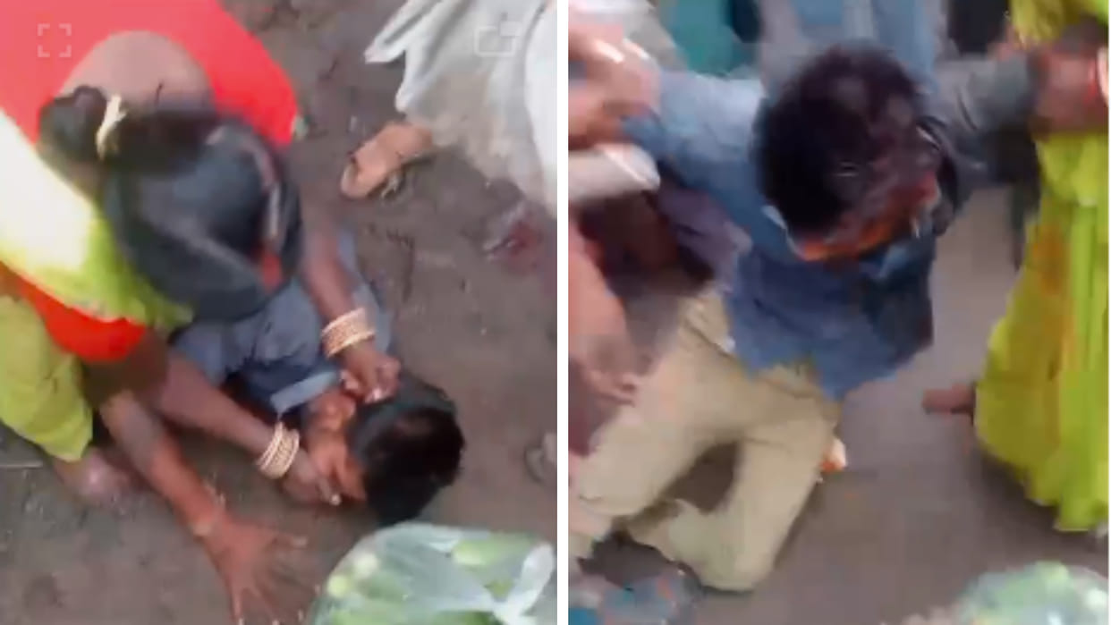 Umaria: young man was tied with a rope and beaten, hit with shoes and slippers and held a knife to his throat.