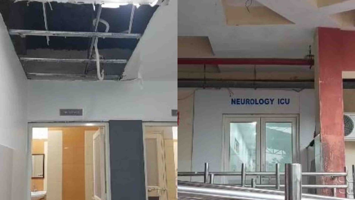 Jaipur News: False ceiling of SMS hospital ward collapsed before handover