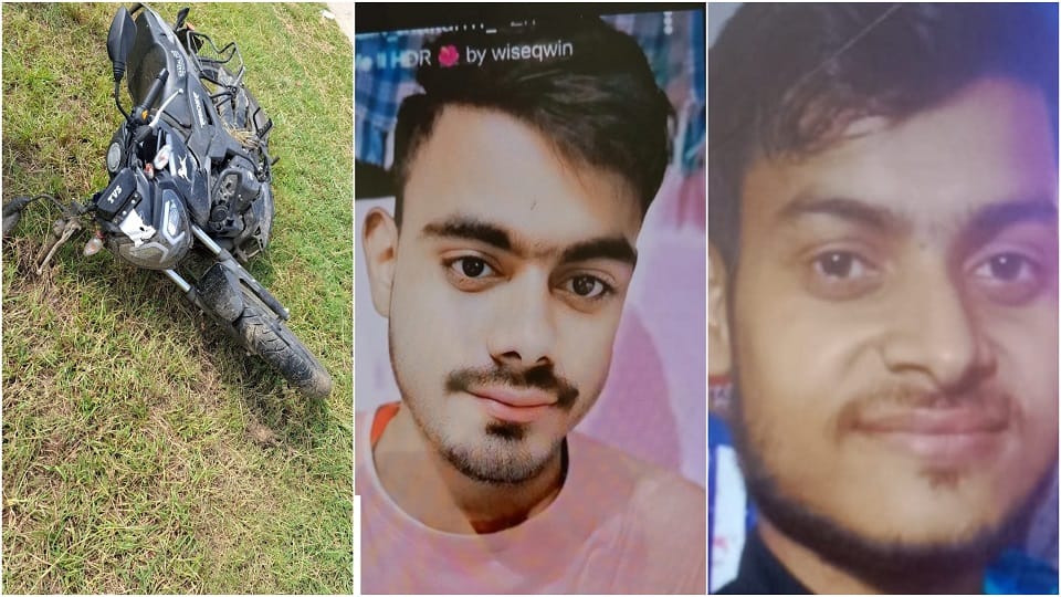 Bike slipped on expressway, 2 friends died, 2 injured