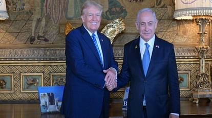 Former US President Donald Trump meets Israel PM Benjamin Netanyahu in Florida