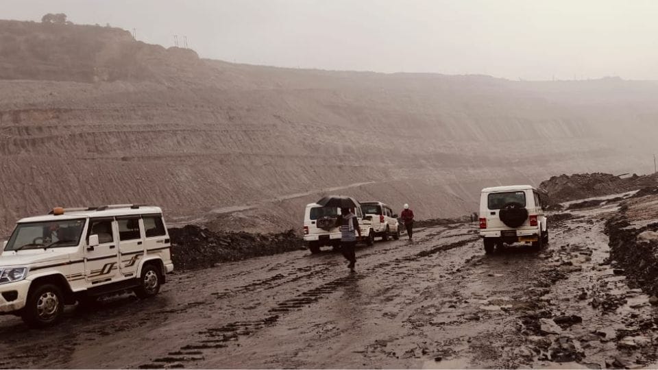 Four officers were washed away due to sudden strong flow of water in the mine in Korba.